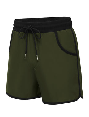 COOFANDY Men's Swim Trunks Quick Dry Swimsuit Color Block Board Short Bathing Suit Swimwear with Mesh Liner