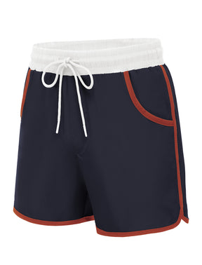 COOFANDY Men's Swim Trunks Quick Dry Swimsuit Color Block Board Short Bathing Suit Swimwear with Mesh Liner