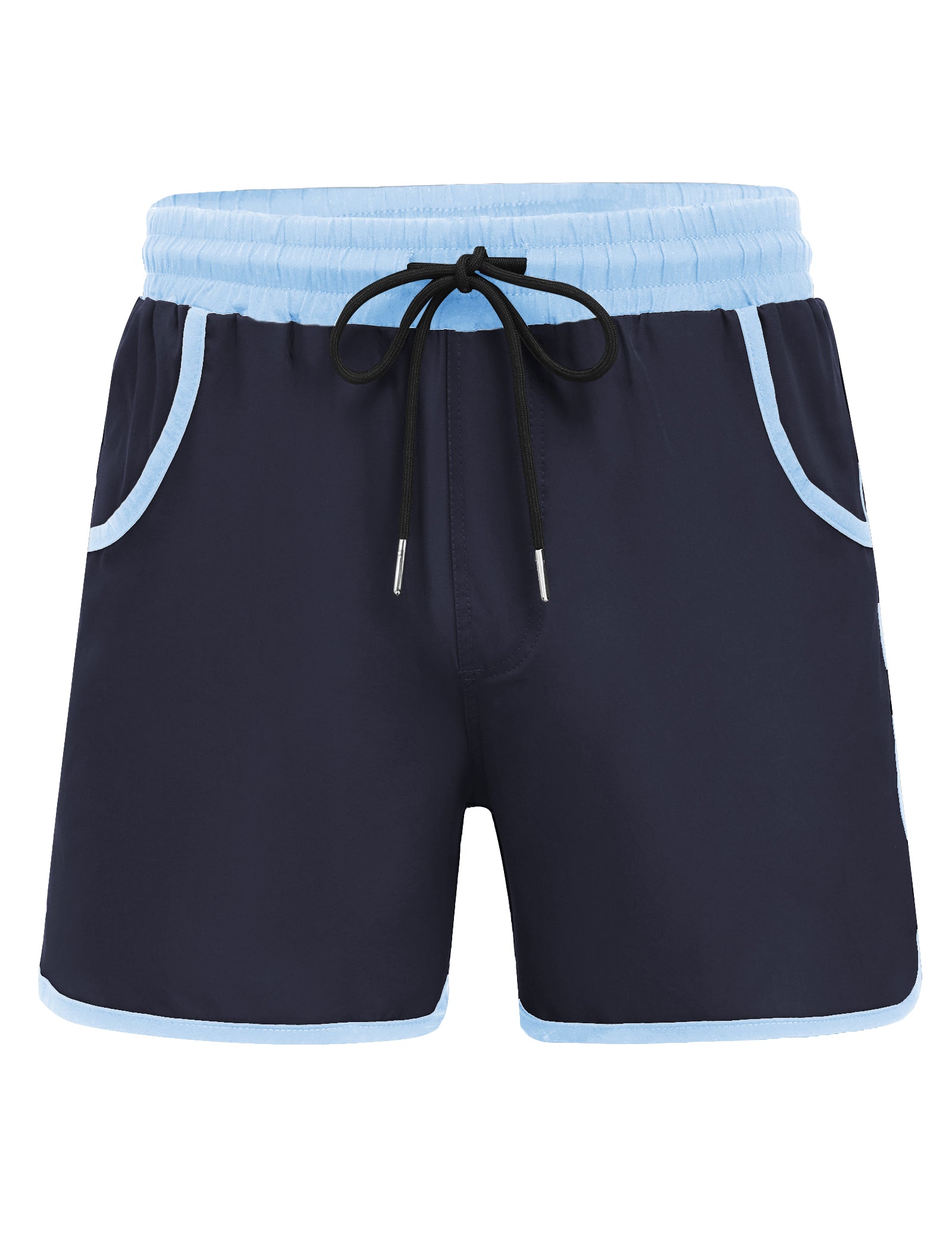 COOFANDY Men's Swim Trunks Quick Dry Swimsuit Color Block Board Short Bathing Suit Swimwear with Mesh Liner