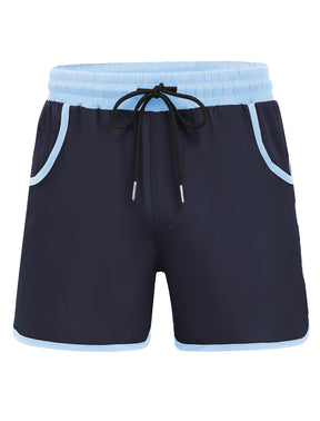 COOFANDY Men's Swim Trunks Quick Dry Swimsuit Color Block Board Short Bathing Suit Swimwear with Mesh Liner