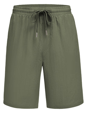 COOFANDY Men's Summer Beach Shorts Lightweight Elastic Waist Drawstring Casual Shorts with Pocket