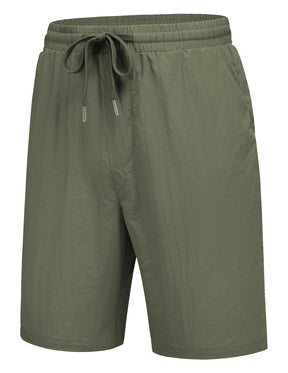 COOFANDY Men's Summer Beach Shorts Lightweight Elastic Waist Drawstring Casual Shorts with Pocket