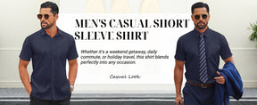COOFANDY Mens Dress Shirts Short Sleeve Business Casual Shirts Regular Fit Casual Button Down Untucked Shirts