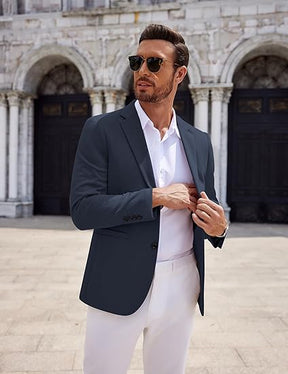 COOFANDY Men's Casual Knit Blazer Two Button Lightweight Sport Coats Suit Jacket