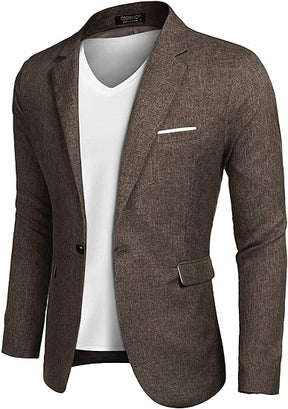 COOFANDY Men's Blazer Casual Sport Coats Slim Fit One Button Suit Jacket Lightweight Sports Jacket