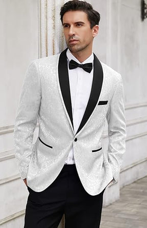 COOFANDY Men's Floral Tuxedo Suit Jacket Slim Fit Dinner Jacket Party Prom Wedding Blazer Jackets