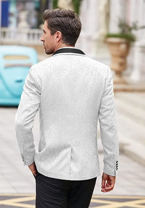 COOFANDY Men's Floral Tuxedo Suit Jacket Slim Fit Dinner Jacket Party Prom Wedding Blazer Jackets