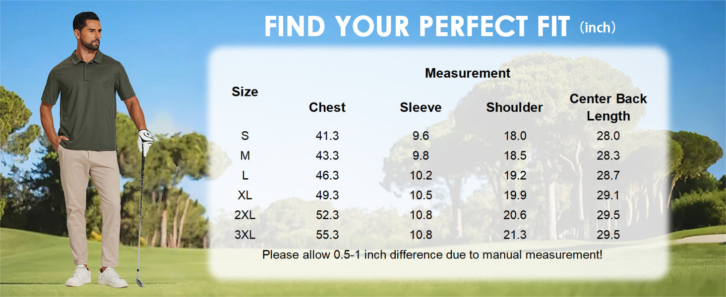COOFANDY Men's Polo Shirts Short Sleeve Quick Dry Performance Golf Polos Tactical Work Shirts with Pen Pocket