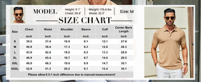 COOFANDY Men's Textured Polo Shirts Short Sleeve Slim Fit Casual Button Polo T-Shirt Summer Collared Golf Shirt