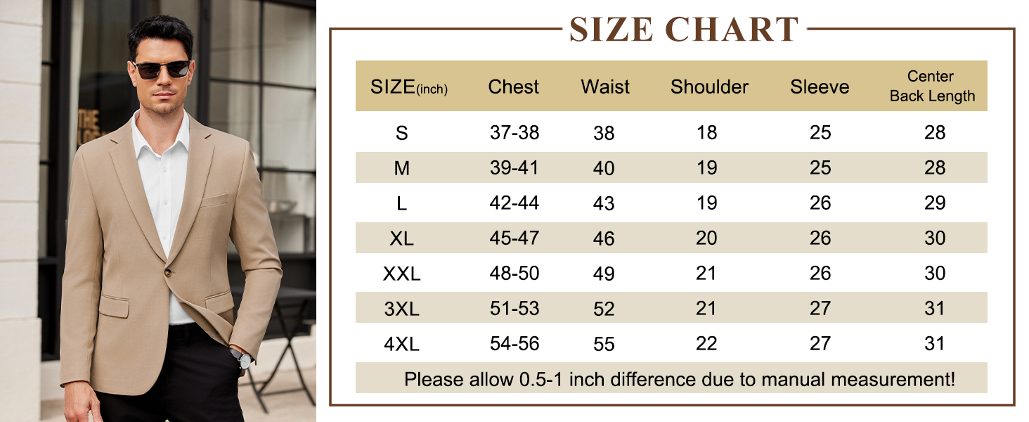 COOFANDY Men's Casual Blazer Slim Fit Lightweight Sport Coats One Button Suit Jacket Dress Blazer Jackets