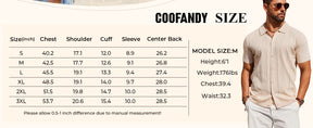 COOFANDY Mens Knit Shirt Short Sleeve Button Down Shirts Casual Summer Beach Vintage Polo Shirts