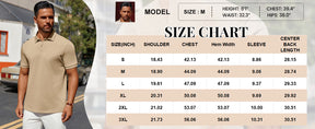 COOFANDY Men's Polo Shirts 100% Cotton Heavyweight Short Sleeve Button Golf Shirts Classic Pullover Ribbed Collar and Cuffs