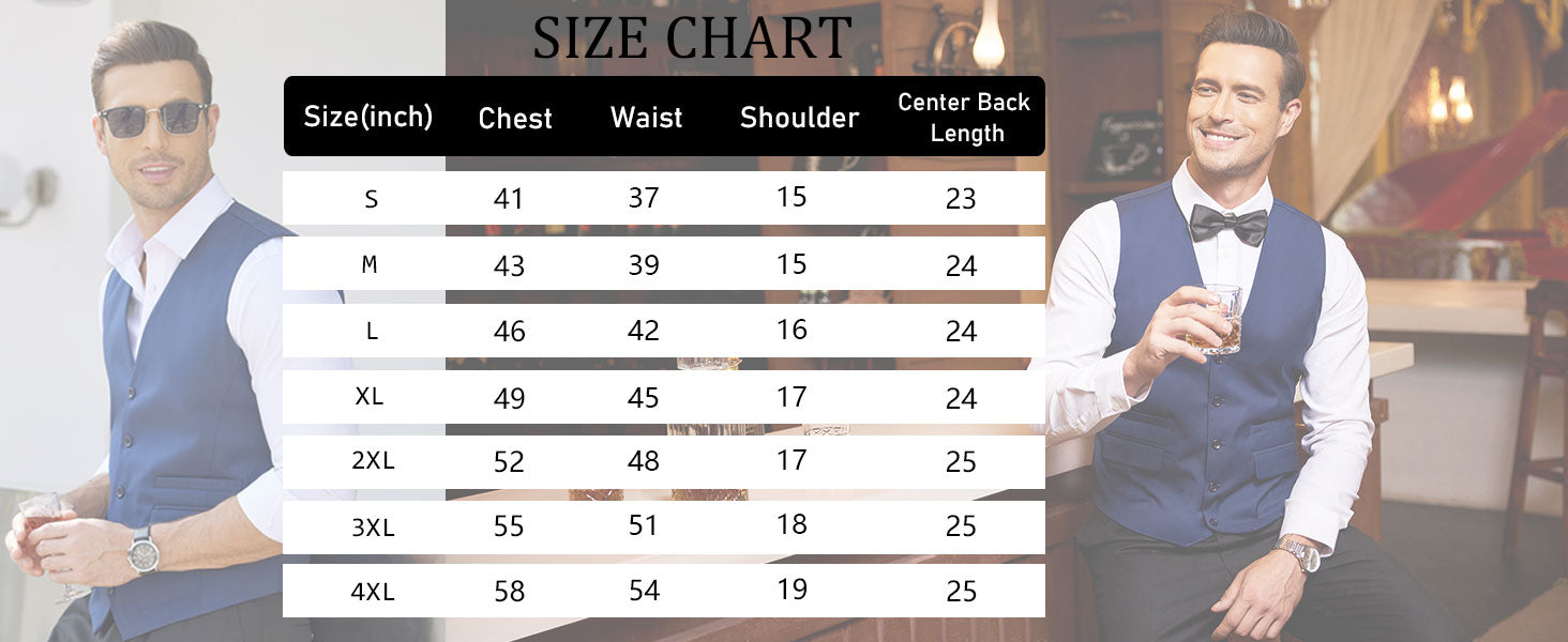 COOFANDY Mens Suit Vest Formal Dress Vest Slim Fit Buesiness Wedding