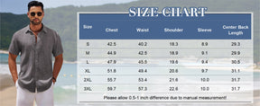 COOFANDY Men's Casual Summer Beach Shirt Short Sleeve Button Down Shirt Vacation Wedding Shirt Linen Textured Shirts