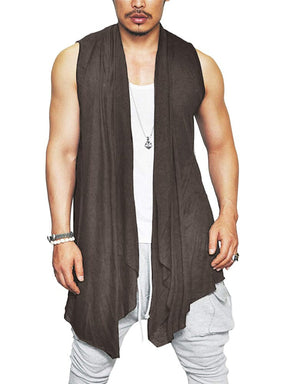 Casual Sleeveless Ruffle Shawl Collar Drape Cape (US Only) Cape coofandy Coffee S 