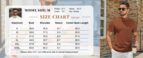 COOFANDY Men's Mock Turtleneck Sweater Short Sleeve Casual Knitted T-Shirts Thermal Tops Solid Basic Tee