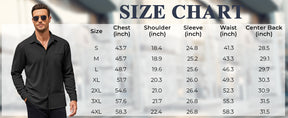 COOFANDY Mens Long Sleeve Button Down Wrinkle Free Untucked Casual Dress Shirt for Men