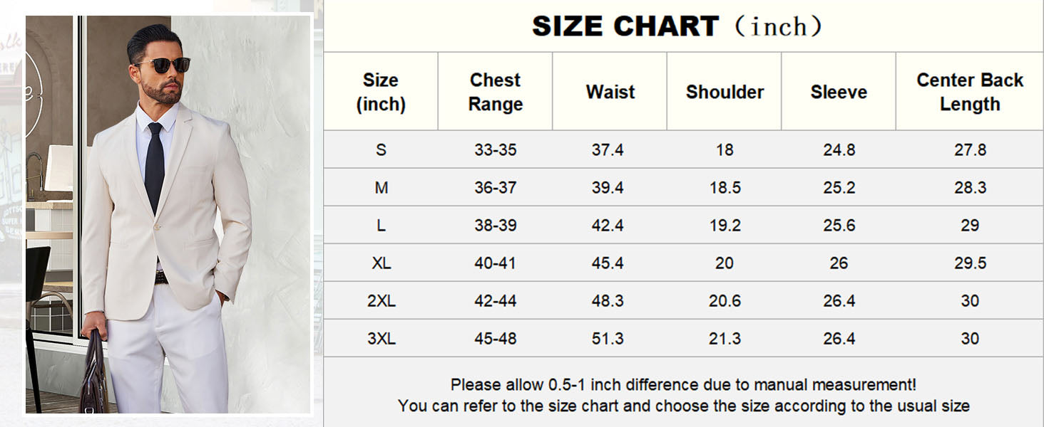 COOFANDY Men's Blazer Casual Suit Jacket Slim Fit One Button Sport Coats Lightweight Sports Jacket