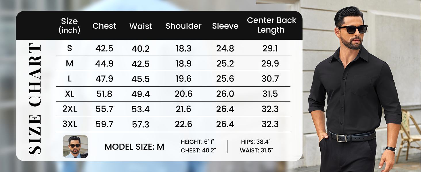 COOFANDY Mens Dress Shirts Long Sleeve Poplin Formal Shirt Casual Button Down Shirts