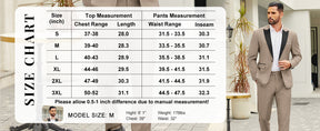 COOFANDY Men's 2 Piece Suit Slim Fit One Button Tuxedo Jacket Pants for Wedding Prom Business