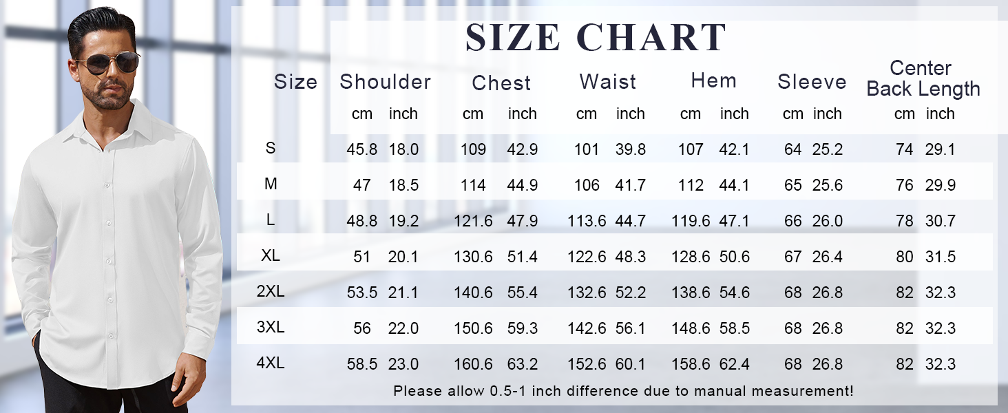 COOFANDY Mens Dress Long Sleeve Wrinkle Free Formal Business Casual Button Down Shirts