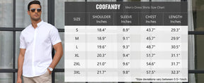 COOFANDY Muscle Fit Dress Shirts for Men Banded Collar Casual Button Down Shirts