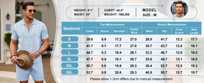 COOFANDY Men's 2 Piece Outfit Vintage Short Sleeve Button Down Knit Polo Shirts Casual Beach Shorts Sets