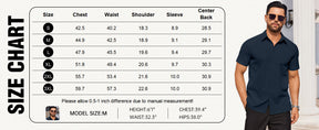 COOFANDY Mens Button Down Shirts Short Sleeve Casual Shirt Summer Untucked Dress Shirts