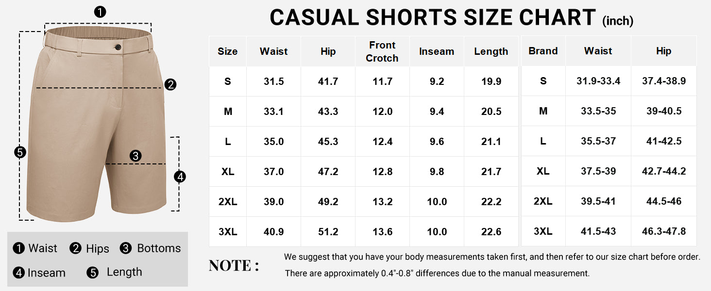 COOFANDY Mens Casual Shorts Classic Fit Chino Dress Shorts Lighweight Stretch Flat Front Golf Shorts with Pockets