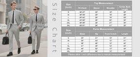 COOFANDY Men's 2 Piece Suits Classic Fit Suit Set 2 Button Blazer Jacket and Dress Pants for Wedding Business Prom