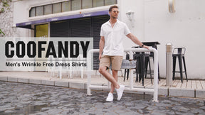 COOFANDY Mens Casual Button Down Shirt Short Sleeve Wrinkle Free Shirts Summer Shirt S-4XL
