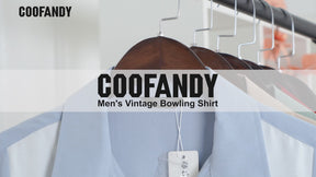 COOFANDY Men's Vintage Bowling Shirt Short Sleeve Button Down Summer Cuba Beach Shirts S-XXXL