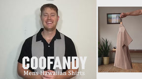 COOFANDY Men's Vintage Bowling Shirt Short Sleeve Button Down Summer Cuba Beach Shirts S-XXXL